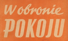 Stanowisko Zgromadzenia w obronie pokoju